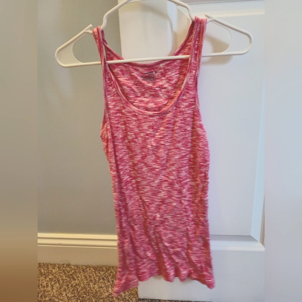 Old Navy Pink and White Tank Top M